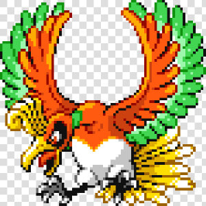 Pokemon Leaf Green Ice Bird   Pokemon Ho Oh Sprite  HD Png Download
