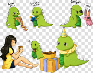 Dinosaurs Birthday By Jewieee   Happy Birthday Dinosaur Cute  HD Png Download
