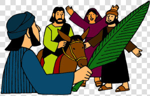 Crowd Clipart Palm Sunday   Jesus Triumphal Entry Clipart  HD Png Download