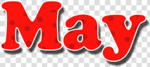 May Red Dots Name Design Png   May Png  Transparent Png