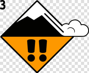 Avalanche Considerable Danger Level Clipart   Png Download  Transparent Png