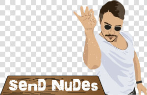 Transparent Salt Bae Png   Send Nudes Snapchat Filter  Png Download