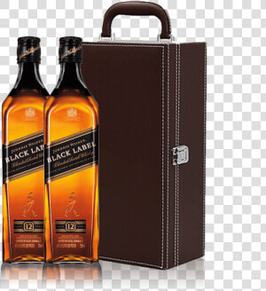 Johnnie Walker Black Label Gift Set   Johnnie Walker Black  HD Png Download
