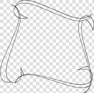 Line Clipart Curvy   Hand Drawn Frame Png  Transparent Png