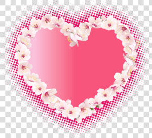 Pink Heart With Flowers Clipart   Hearts And Flowers Png  Transparent Png
