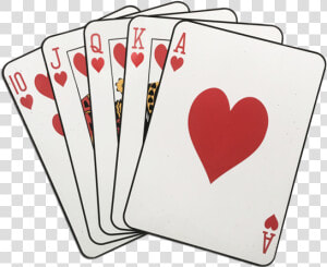 Flush Of Hearts   Poker  HD Png Download