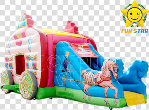 2018 Fantastic Pink Princess Carriage Inflatable Bouncer   Inflatable  HD Png Download