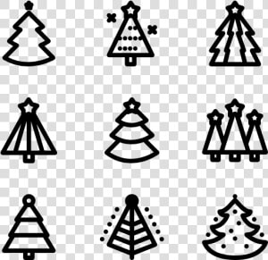 Cool Christmas Trees Line   Christmas Tree Line Icon  HD Png Download