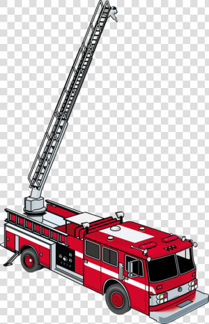 Fire Ladder Clip Art   Ladder Truck Clip Art  HD Png Download
