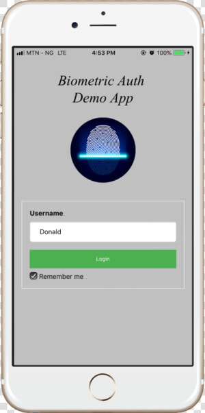 Biometric Sign In App  HD Png Download