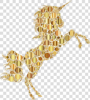 Gold Unicorn Clipart Silhouette   Gold Unicorn No Background  HD Png Download