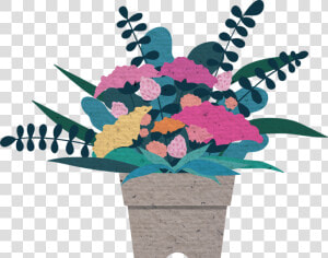 Flower Illustration  Potted Plant  Carnation  Flowers   Teachers Day Thank You Card  HD Png Download