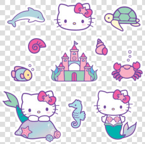 Transparent Hello Kitty Mermaid Stickers   Hello Kitty Mermaid  HD Png Download