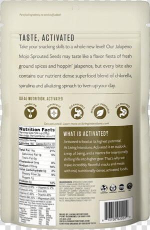 Activated Cereal Nutrition Living Intentions  HD Png Download
