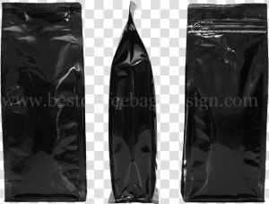 Shiny Black Tear Off Zipper Pouches  HD Png Download