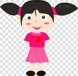 Lady  Cartoon  Vector  Kids   Gambar Kartun Anak Perempuan  HD Png Download