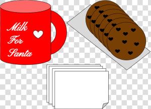 Santa  Christmas  Christmas Dinner  Cookies  Milk  HD Png Download