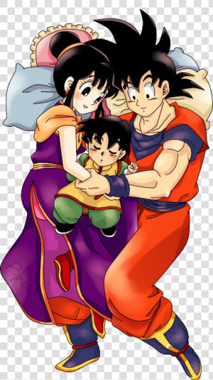 goku  milk  gohan Dragonball  chichi  gohan  dragonball   Goku And Chichi Gohan Bed  HD Png Download