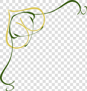 Gold Heart And Green Branches Svg Clip Arts  HD Png Download