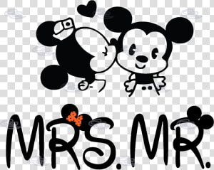 Funny Couples Tee Shirts Picture On Mr Mrs   Mickey Y Minnie Tsum Tsum  HD Png Download