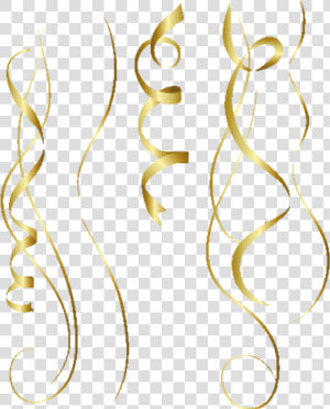 Gold Streamers Png   Confetti Gold Streamers Png  Transparent Png
