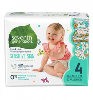 Seventh Generation Stage 4 Baby Diapers   Seventh Generation Diapers And Wipes  HD Png Download