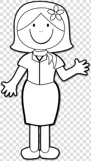 Boy Turning In Assignment To Teacher Clipart Black   Say Hello For Coloring  HD Png Download