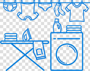 A Laundry Room With Clothes On A Hanger And An Iron   Laundry  HD Png Download