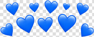  heart  blue  emoji  cute  crown  freetoedit   Heart  HD Png Download