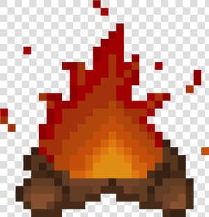 Pixel Art Campfire Png  Transparent Png