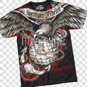Usmc Semper Fidelis T shirt   Semper Fidelis Tattoo  HD Png Download