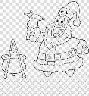 Spongebob Christmas Patrick Coloring Pages   Spongebob Drawings For Christmas  HD Png Download