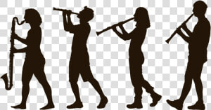 Transparent Musician Silhouette Png   Clarinet Quartet  Png Download