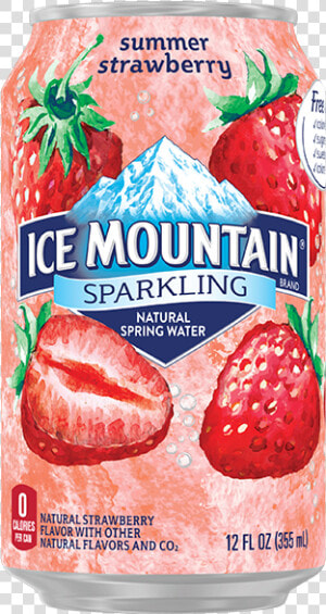 Ice Mountain Sparkling Water Strawberry  HD Png Download