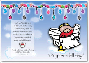 Outside Design Of Angel Holiday Card  HD Png Download