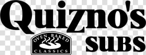Quizno S Subs Logo Black And White   Quiznos Sub  HD Png Download