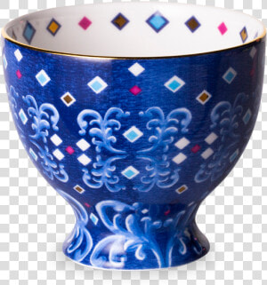 Eleganza Tea Cup Cobalt   Blue And White Porcelain  HD Png Download