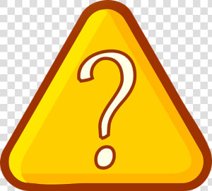 Triangle  Question  Mark  Sign  Orange  Yellow   Attention Vector  HD Png Download