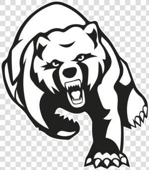 Furious Outline Running Grizzly Bear Tattoo Design   Catholic High School Bears  HD Png Download