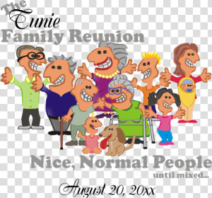 Personalized Family Reunion Funny Cartoon Postcard   Funny Family Reunion Clip Art  HD Png Download