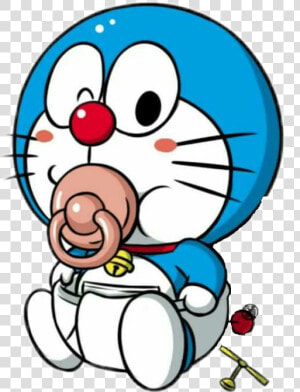  stiker  xoxo  doraemon  babydoraemon  blue  remixit   Đoremon Cute  HD Png Download