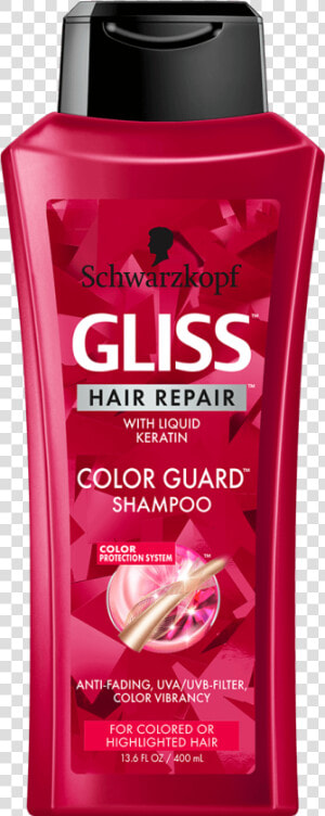 Gliss Us Color Guard Shampoo   Schwarzkopf Gliss Fiber Therapy Shampoo  HD Png Download