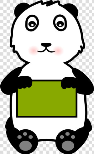 A Stop Sign Clipart  Vector Clip Art Online  Royalty   Panda Holding A Computer  HD Png Download