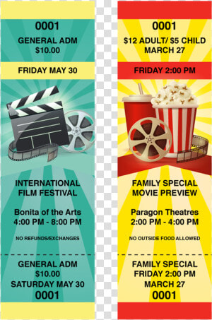 Transparent Movie Ticket Png   Food Festival Ticket Designs  Png Download