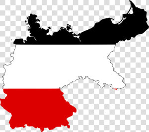 Flag map Of The German Empire   German Empire Flag Map  HD Png Download