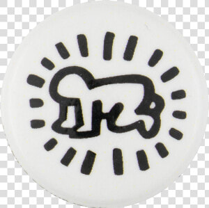 Keith Haring Radiant Baby Black And White Art Button   Long Sleeve Keith Haring T Shirt  HD Png Download