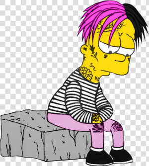 Xxxtentacion And Trippie Redd   Lil Peep Bart Simpson  HD Png Download