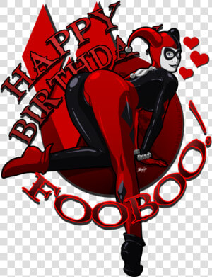 Drawn Harley Quinn Birthday   Sexy Harley Quinn Birthday  HD Png Download