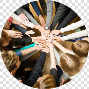 Circle cropped Hands Together   Girl  HD Png Download