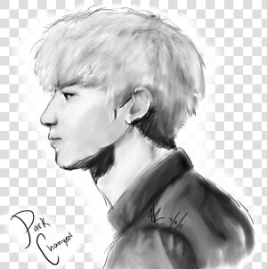 Vector Transparent Stock Park Chanyeol Sketch By Galaxyseoul   Exo Chanyeol Drawing Easy  HD Png Download